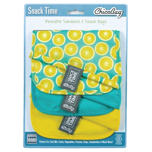Chicobag Snack Time 3 Pack - Flexible Sizing - Lemons